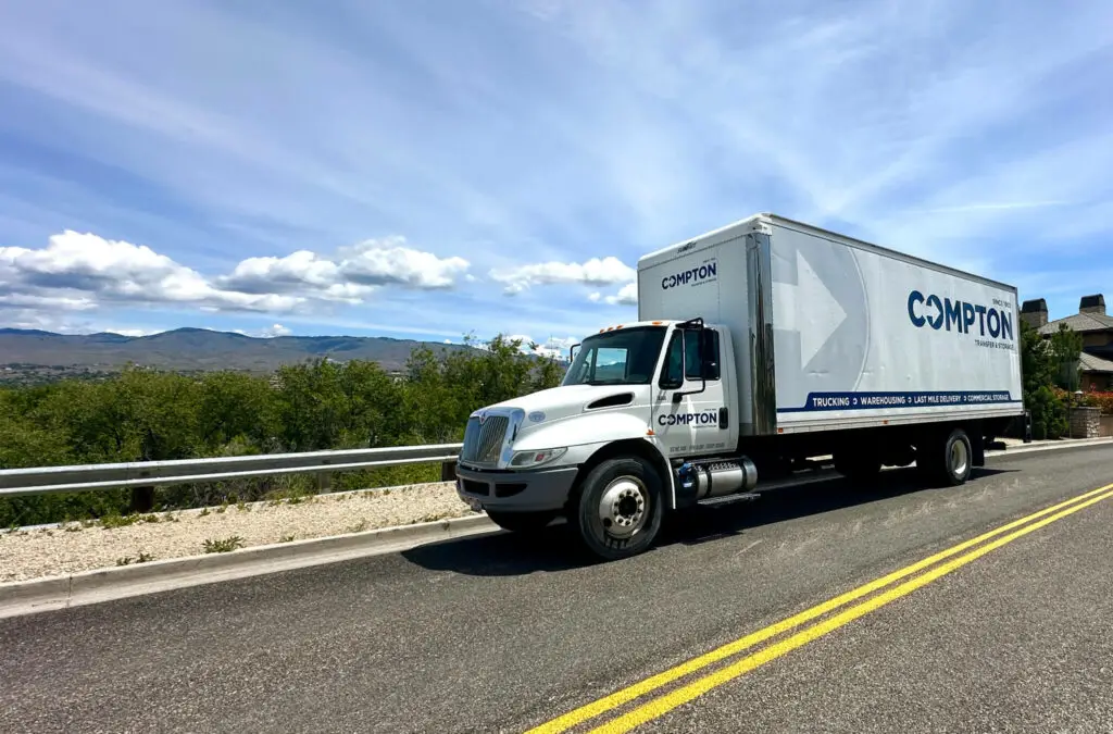 compton hero last mile truck on highway